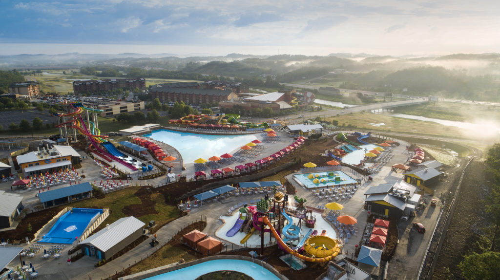 Overview with FlowRider Surf Simulator at Soaky Mountain Waterpark