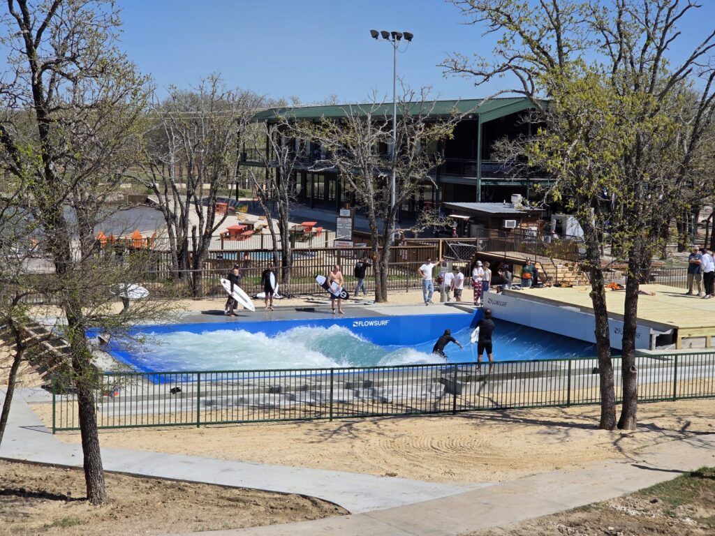 FlowSurf deep-water wave machine at Waco Surf in Waco Texas